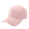 thumbnail image 1 of Achuyrbd Unisex Solid Corduroy Baseball Cap, Adjustable Curved Brim Casual Dad Hat for Fall Winter, 1 of 3