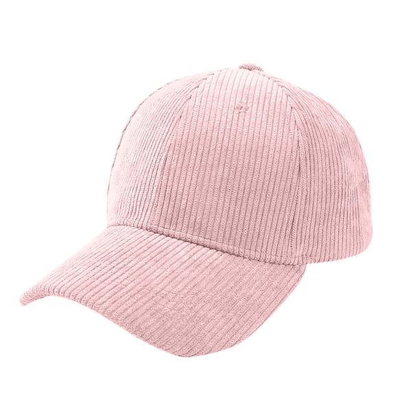 Achuyrbd Unisex Solid Corduroy Baseball Cap, Adjustable Curved Brim Casual Dad Hat for Fall Winter