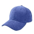 thumbnail image 1 of Achuyrbd Unisex Solid Corduroy Baseball Cap, Adjustable Curved Brim Casual Dad Hat for Fall Winter, 1 of 3