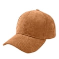 thumbnail image 1 of Achuyrbd Unisex Solid Corduroy Baseball Cap, Adjustable Curved Brim Casual Dad Hat for Fall Winter, 1 of 3