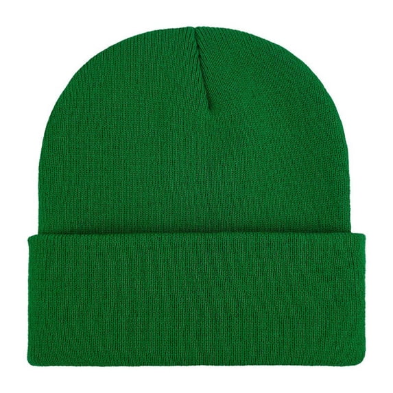 Achuyrbd Unisex Solid Knit Beanie Hat, Warm Cuffed Winter Skull Cap