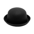 thumbnail image 1 of Achuyrbd Unisex Wool Felt Bowler Hat, Rolled Brim Derby Style Casual Fedora, 1 of 2