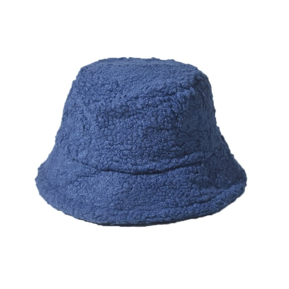 Achuyrbd Women's Fuzzy Sherpa Fleece Bucket Hat, Winter Warm Teddy Fisherman Basin Cap