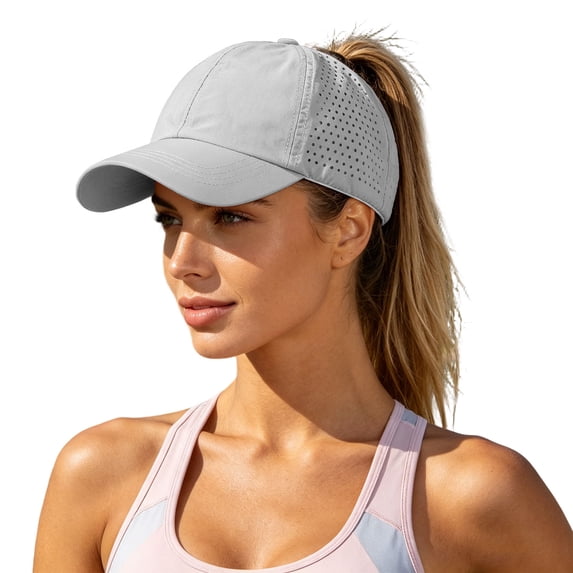 Achuyrbd Women's Ponytail Baseball Cap, Quick-Dry Breathable Sun Hat