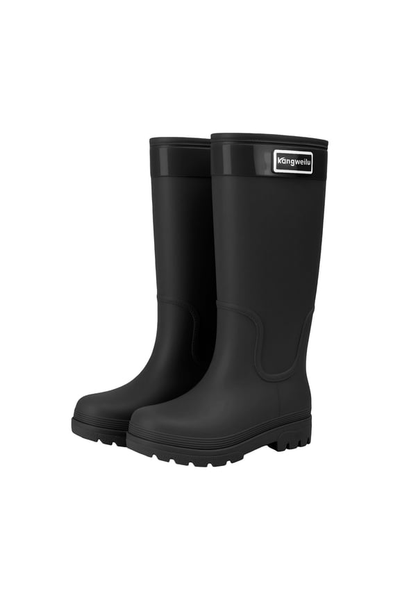 Women's Tall Waterproof Rain Boots for Outdoor Rainforest Hiking & Beach Shelling, Non-Slip Deep Tread Wellies