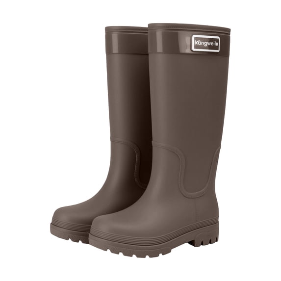 Achuyrbd Women's Tall Waterproof Rain Boots for Outdoor Rainforest Hiking & Beach Shelling, Non-Slip Deep Tread Wellies