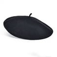 thumbnail image 1 of Achuyrbd Women's Thick Plush Wool Beret Cap, Classic Top Knot Design Soft Stretchy Warm Painter Hat for Autumn Winter, 1 of 2