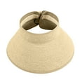 thumbnail image 1 of Achuyrbd Women's Wide Brim Straw Visor Hat, Foldable Packable Hollow Top Summer Beach Sun Protection Cap, 1 of 6
