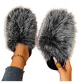 thumbnail image 1 of Achuyrbd Womens Fluffy House Slippers Plush Closed Toe Slip On Cozy Warm Indoor, 1 of 9