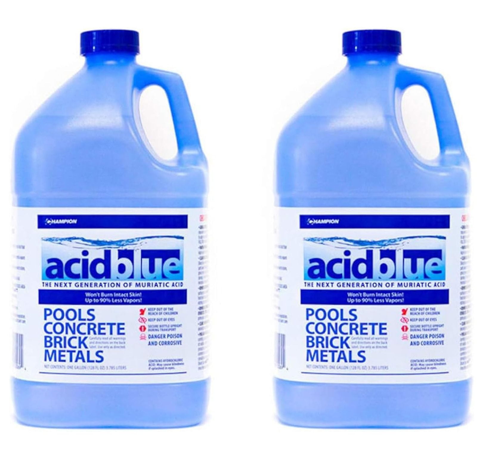 Acid Blue Easy to Use Muriatic Acid for Removal of Stains on Driveways or Garage Floors with