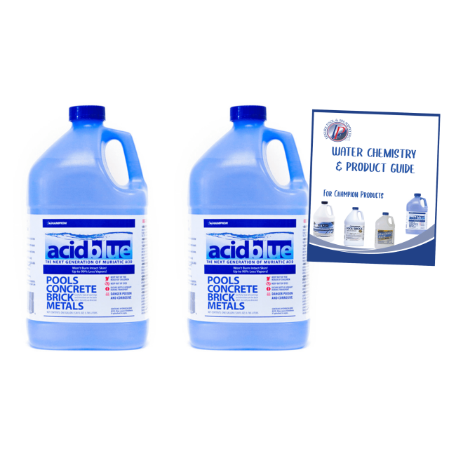Pool Acid Blue Acid Blue Muriatic Acid by CPDI - Swimming Pool pH Reducer Balancer ...