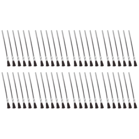 Acid Brushes - 48 Count 3/8 Inch Horsehair Acid Flux Brushes, Disposable Glue Brushes for Woodworking, Epoxy Brushes