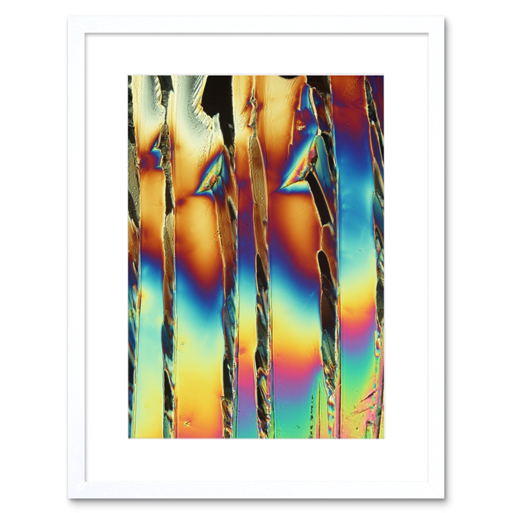 Acid Crystals Abstract Electron Microscope Art Print Black Framed ...