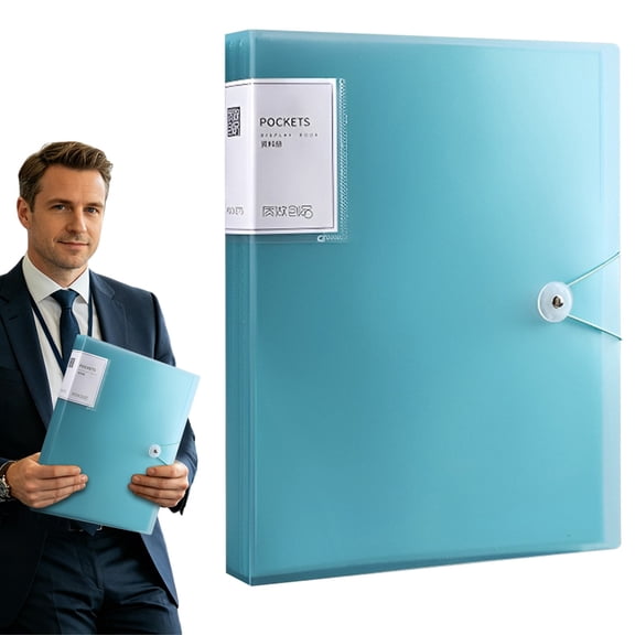 Acid-Free File Folder Organizer with 20 Pockets, Important Document Organizer,Binder with Guided Labels, Document Holder for Home Records, Legal and Medical Papers