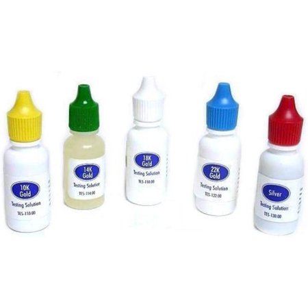 Acid Gold Test Bottles 10K,14K,18K,22K,Silver