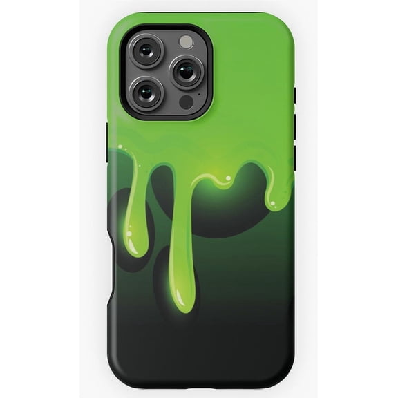 Acid Green Slime Neon Gothic Pattern Punk Emo iPhone 11 12 13 14 15 16 17 Pro Max Case