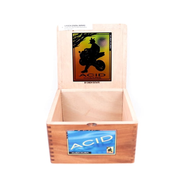 Acid Kuba Kuba Empty Wood Cigar Box 7.25" x 7.25" x 4.25"