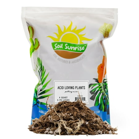 Acid Loving Plant Potting Soil Mix (4 Quarts), Premium Container Blend pH Balanced for Azaleas, Rhododendrons, Blueberries and More