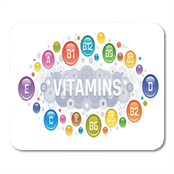 Acid Multi Vitamin Complex B Group B1 B2 B3 Mousepad Mouse Pad Mouse Mat 9x10 inch