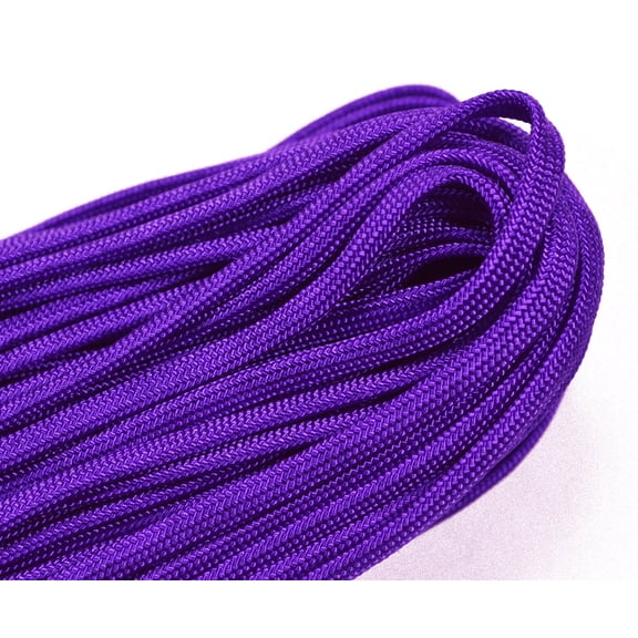 Acid Purple Coreless / Flat 550 Paracord - 100 Foot Bundle