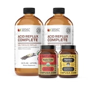 Complete Natural Products Acid Reflux Bundle - Acid Reflux Support USA Made - Organic Ingredients, Four Product Bundle