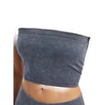thumbnail image 1 of Acid Washed Strapless Ribbed Crop Top, 1 of 5