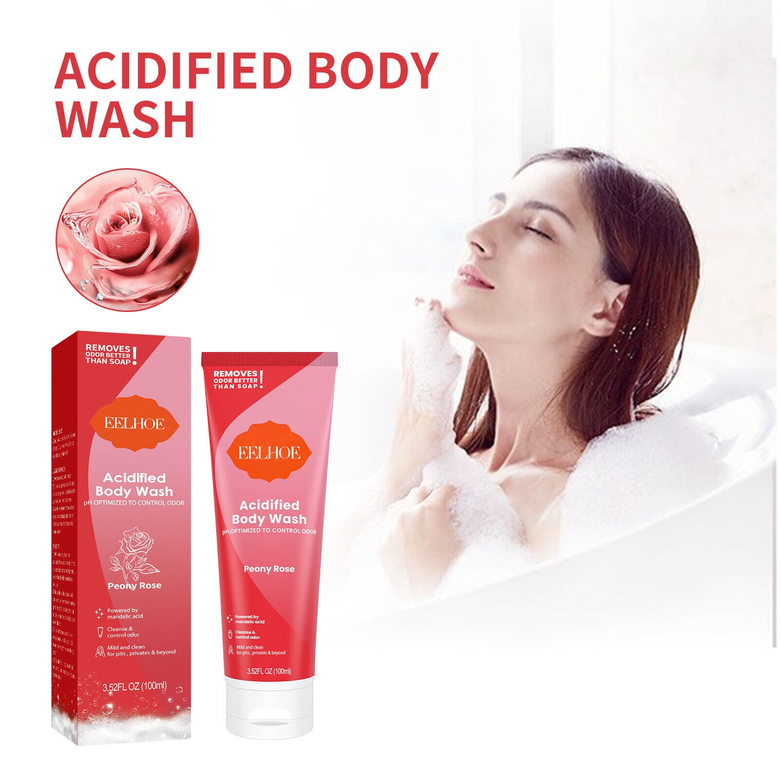 Acidified Body Wash Deep Cleansing Removes Body Odor Moisturizing