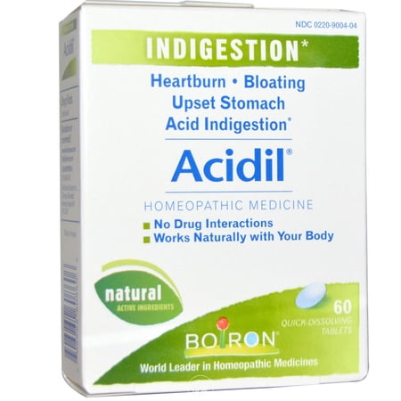 Acidil Heartburn 60 Tabs by Boiron, Pack of 2