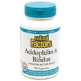 thumbnail image 1 of Natural Factors - Acidophilus & Bifidus, Promotes Well-Being & Digestive Health, 90 Capsules, 1 of 2