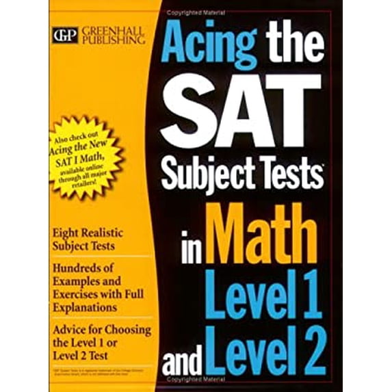 Pre-Owned Acing the SAT Subject Tests in Math Level 1 and Level 2 (Paperback) 0975475312 9780975475317