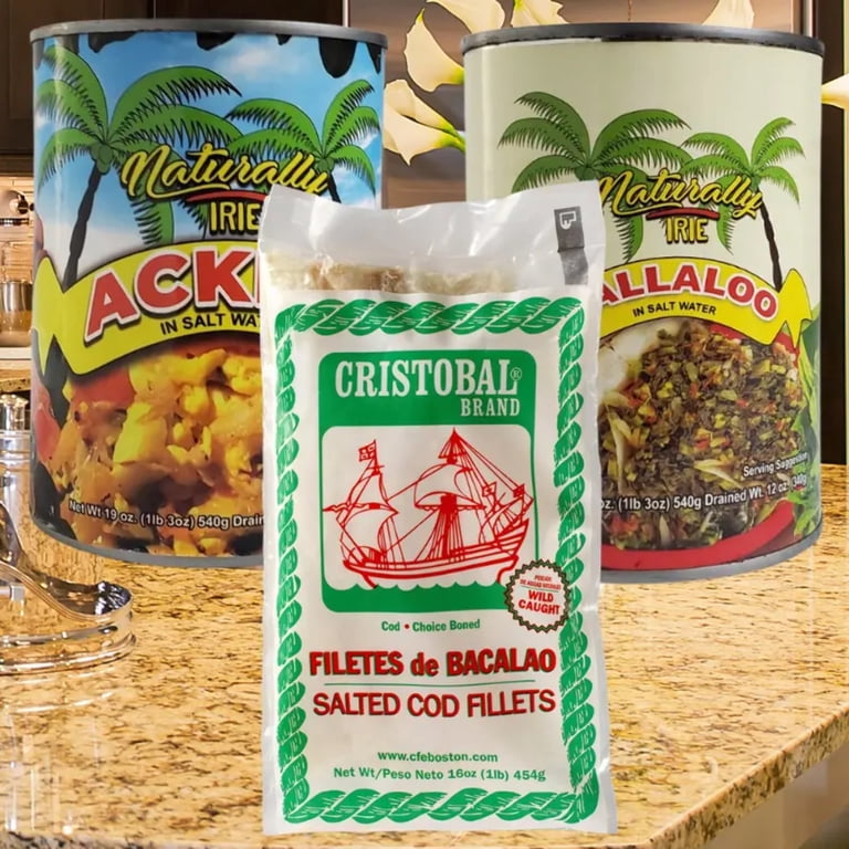 Naturally IRIE Ackee, Callaloo, Saltfish in Brine, Authentic