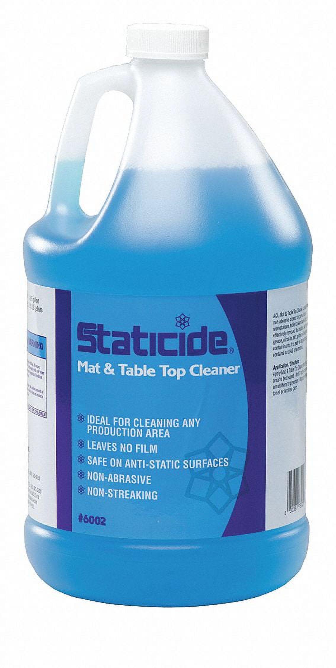 Acl Staticide Mat and Table Top Cleaner,1 gal,Jug 6002