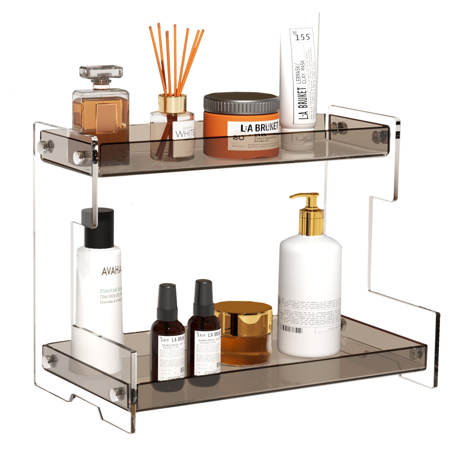 Acliys 2 Tier Acrylic Bathroom Organizer, Cosmetic Storage Shelf ...