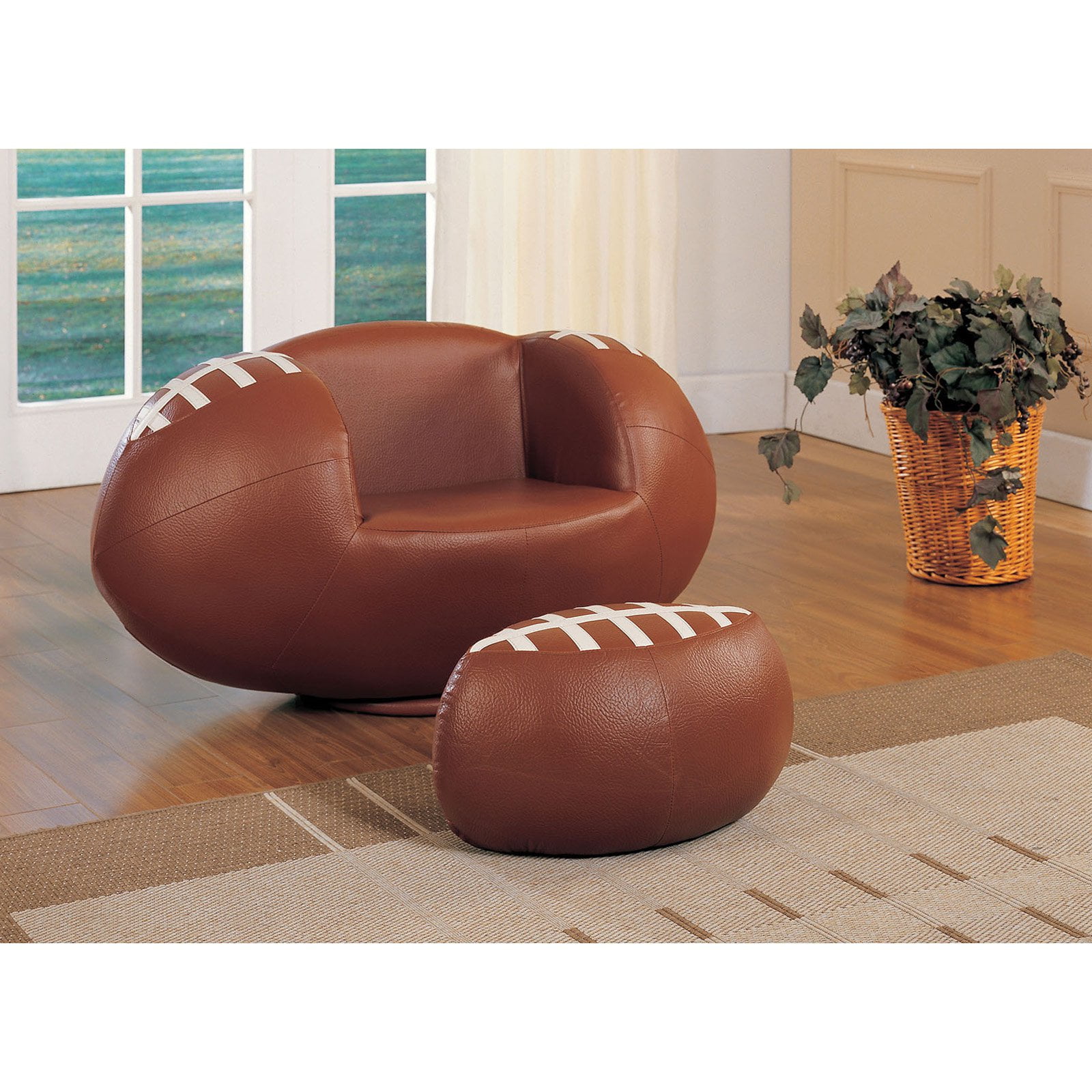 Football chair with ottoman deals