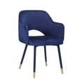 thumbnail image 1 of ACME Applewood Accent Chair, Ocean Blue Velvet & Gold, 1 of 5