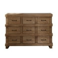 thumbnail image 1 of Acme Capacious Wooden Dresser, Antique Oak- Saltoro Sherpi, 1 of 5