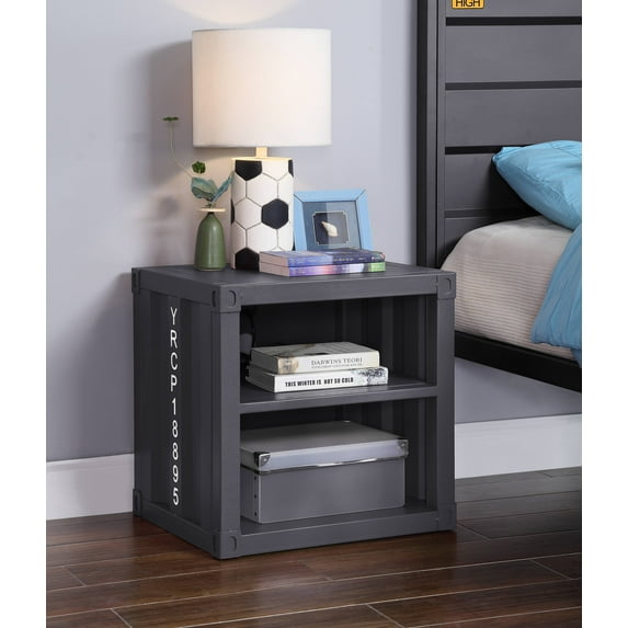 Acme Cargo Container Style Metal Frame Nightstand, Multiple Colors