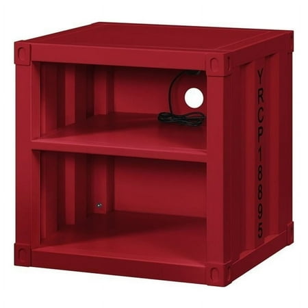 Acme Cargo Container Style Metal Frame Nightstand, Multiple Colors