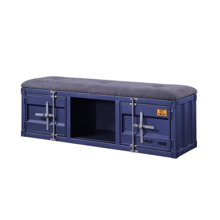 Acme Cargo Container Style Metal Storage Bench, Multiple Colors