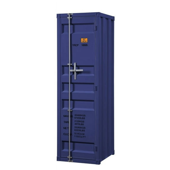 Acme Cargo Container Style Metal Wardrobe with 1 Door, Multiple Color