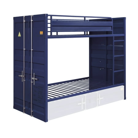 Acme Cargo Metal Frame Twin over Twin Bunk Bed, Multiple Colors