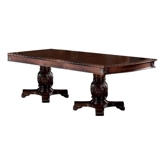 Acme Furniture ACME Chateau De Ville Dining Table w/Double Pedestal, Cherry (1Set/2Ctn)