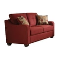 thumbnail image 1 of Acme Cleavon II Linen Fabric Tufted Loveseat in Red, 1 of 4
