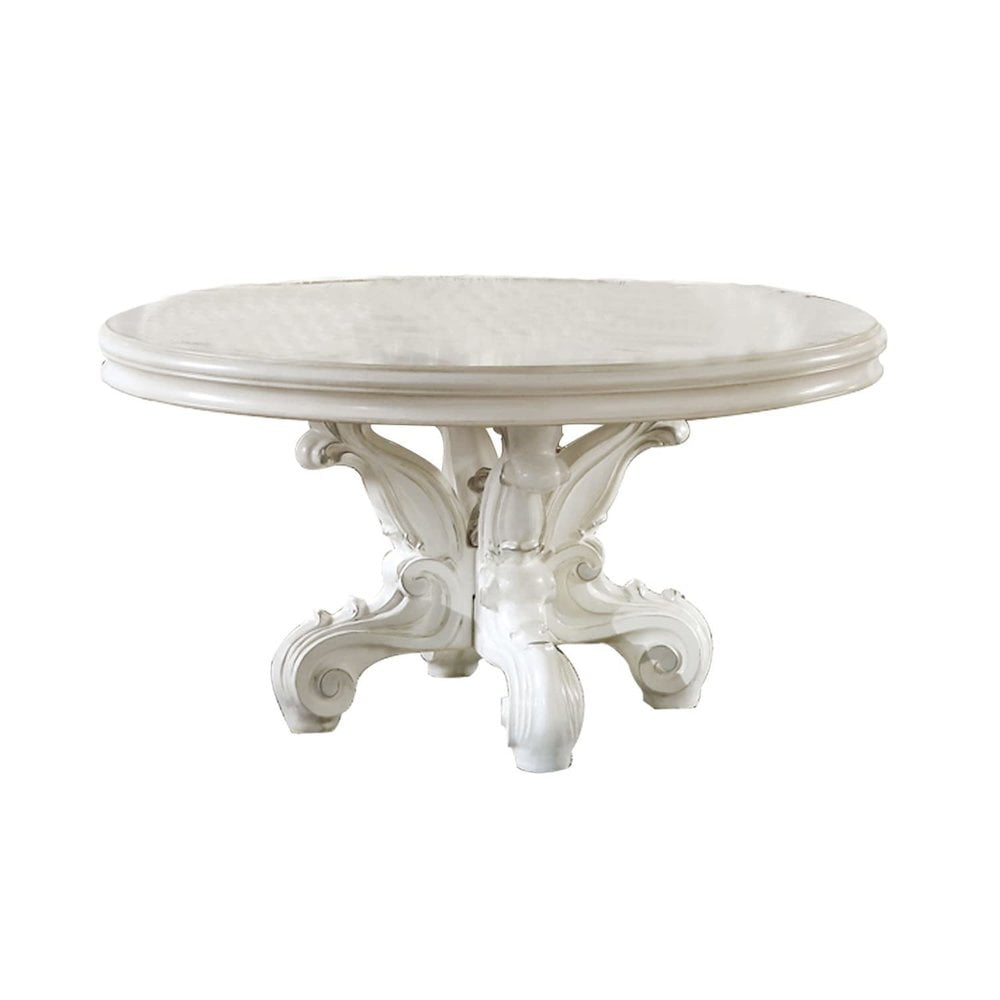 Versailles 60" Bone White Round Wood Dining Table