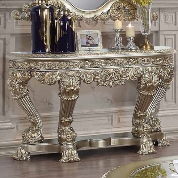 Acme Danae Sofa Table Champagne & Gold