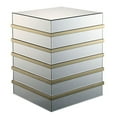 thumbnail image 1 of Acme Dominic End Table, Mirrored, Mirror, Stainless Steel, Composite Wood, Indoor, 1 of 5