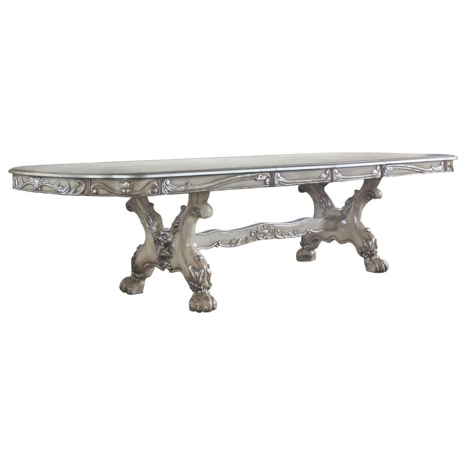 Dresden Vintage Bone White Extendable Dining Table