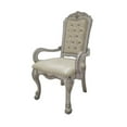 thumbnail image 1 of Acme Dresden Synthetic Leather & Bone White Finish Arm Chair (Set-2), 1 of 4