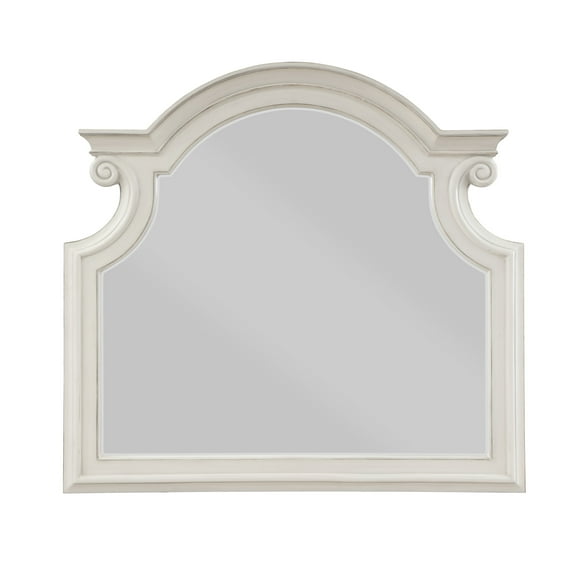 Acme Florian Arch Dresser Mirror in Antique White
