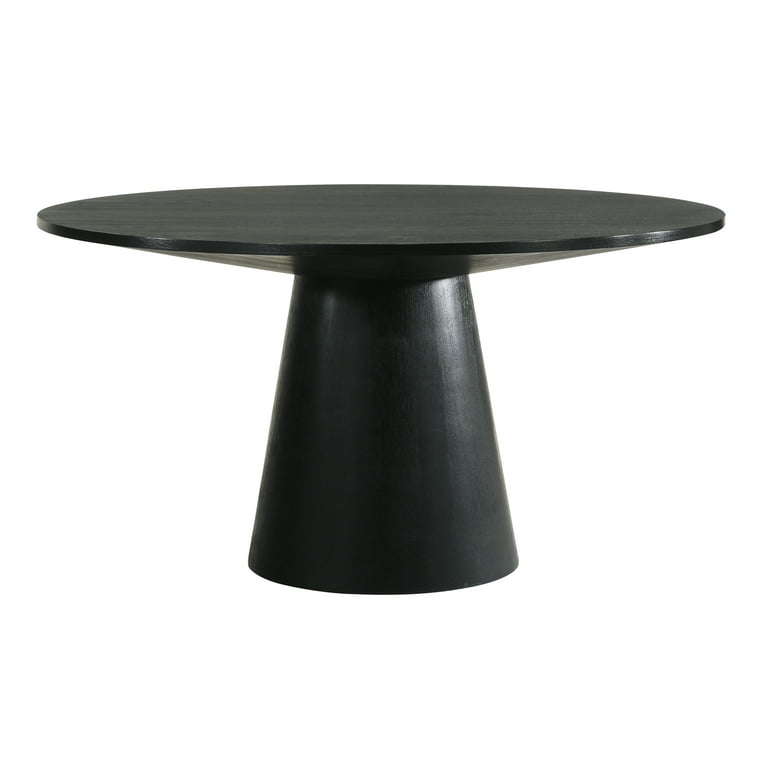 アクメACME Furniture TABLE / BLACK Acme Froja Round Wooden Dining Table with Cone Shaped Base